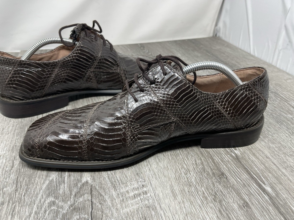 Giorgio Brutini Mens Dress Shoes 10 Brown Snake Skin Leather Lace Up Oxford Amazon.com | Giorgio Brutini Men main image 3