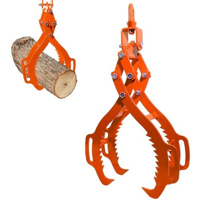 28'' Log Tongs, 4 Claw Log Lifting, Eagle Claw Design Log Grapple Heavy Duty |...