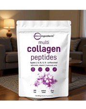 1 lb Multi Collagen Peptides Powder Hydrolyzed Protein Peptide Type I,II,III,V,X