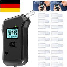 Digitaler Alkoholtester Polizeigenau Promille-Test Atem-Messgerät 20 Mundstücke