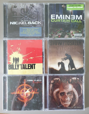 CD Konvolut 6x: Eminem Curtain Call, Nickelback Best Of, Billy Talent u.a.