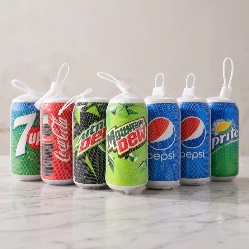 Lot of 12 Squishy Toy Soda Pop Cans Drink Sensory Stress Foam Squeeze Toys Gift