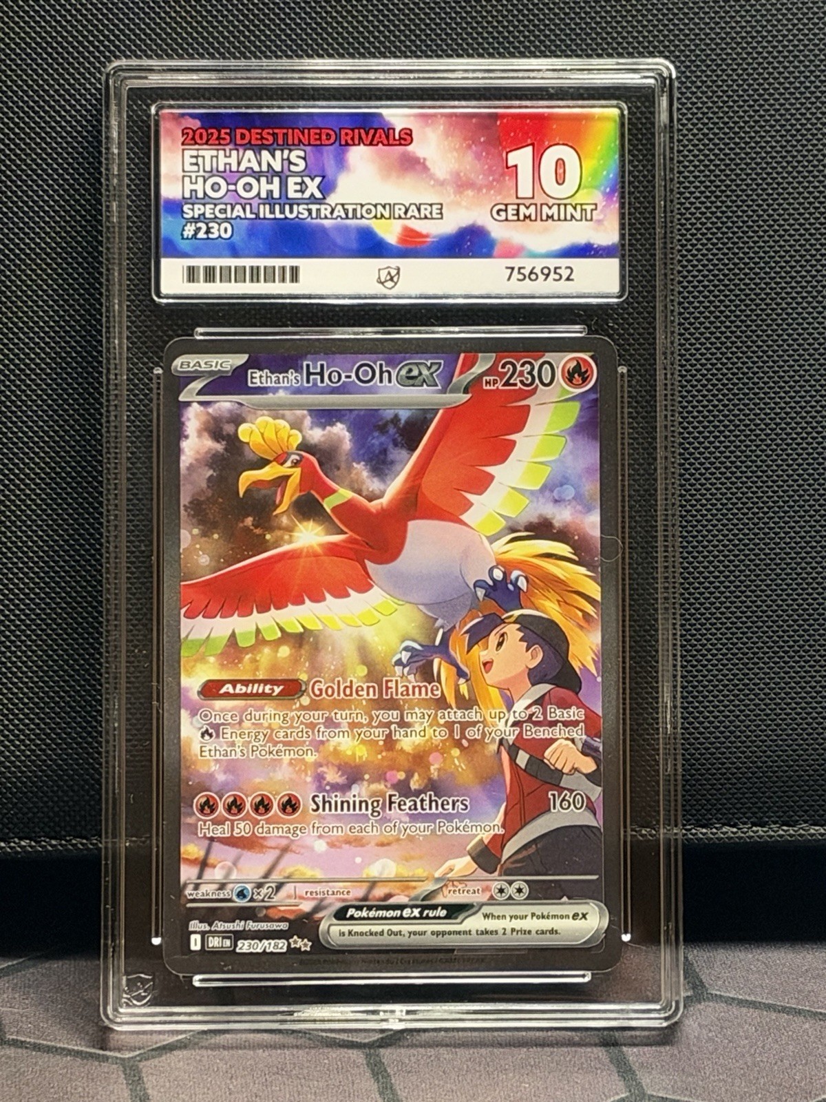 Ethan's Ho-Oh ex 230/182 Sv10: Destined Rivals Holo Graded Gem Mint 10