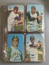 1970 TOPPS SUPER BASEBALL COLLECTION IN BINDER SHEETS - CLEMENTE/MAYS/NIEKRO/ETC