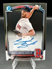 2025 Bowman Chrome David Sandlin 1st Bowman Chrome Auto Boston Red Sox Prospect