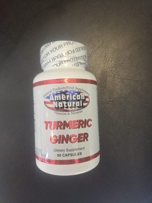 American Natural Turmeric & Ginger Capsules with Black Pepper Extract, 60 Count