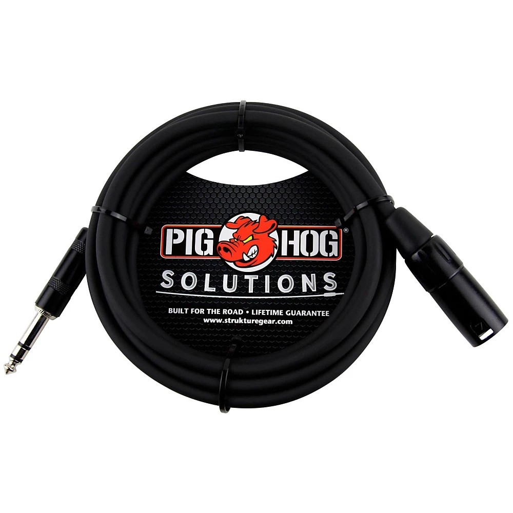 Pig Hog Solutions TRSM to XLRM Balanced Adapter Cable 50 ft 6090₽
