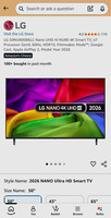 LG 50in NANO 4K LED Smart TV with HDR10 Pro, AirPlay 2 & Google Cast (2026)