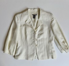 Ann Taylor Ivory Linen Blazer Size 4