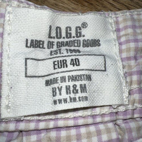 Hose, Bermuda Größe 40 H&M, kariert Baumwolle leicht Shorts - Bild 3 von 8