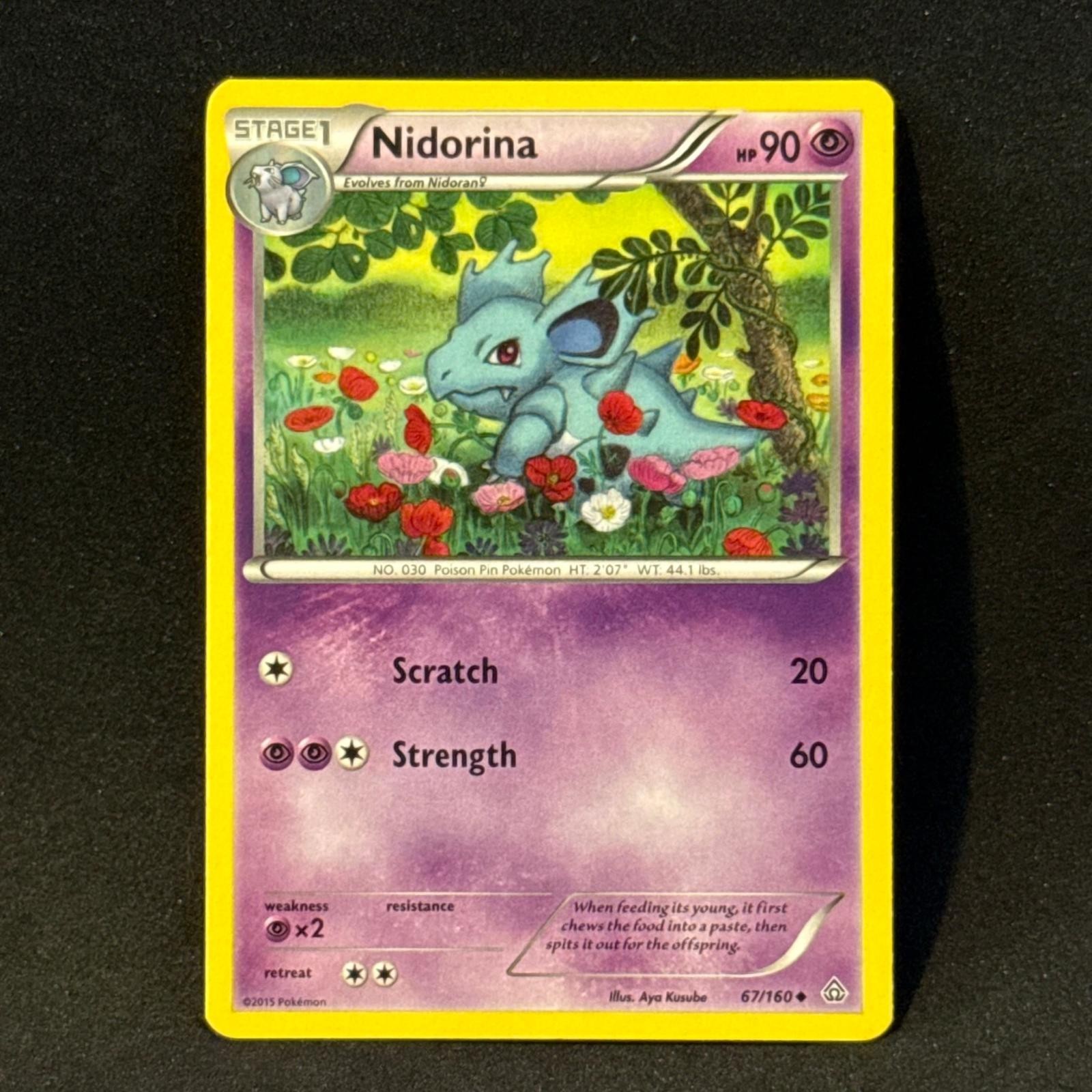 Nidorina 67/160 Uncommon Primal Clash Pokemon Near Mint