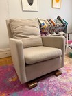 Como Glider Rocking Chair - great condition sand beige walnut feet super cozy — photo 2
