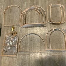 10 Wood Handles For Basket Weaving-Mixed Sizes 1 For Lamp Base-Free Shipping