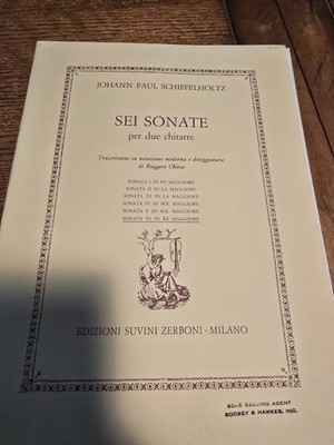 Handel Seven Sonatas Per Due Chitarre Sheet Music Book Berben Kessik