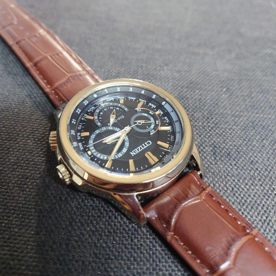 【CITIZEN】エコドライブ 8729-R005995 未使用 CITIZEN Solar Wristwatch 8729-R005995 Eco-Drive World Time