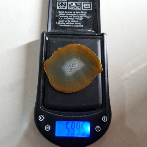 Magnífica rebanada de ágata iris arco iris de 59,95 quilates losa de ágata de iris de Indonesia de alta calidad superior - Imagen 5 de 6