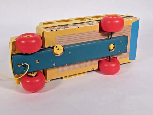 1965 Fisher-Price Little People • Yellow School Bus #192 • Plastic and Wood - Picture 16 of 16