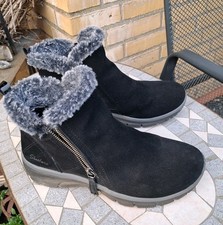 Skechers 39 Stiefeletten Schwarz Memory Foam Relaxed Damen Boots Stiefel