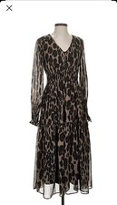 Taylor Animal Print  Chiffon Dress Size 14