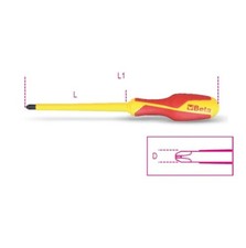 Image of Beta 012720718 6x100mm Screwdrivers For Cross Phillips Screws 1000V VDE