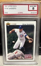 1991 Upper Deck Ryne Sandberg #145 Iconic Grading Chicago Cubs Baseball Card