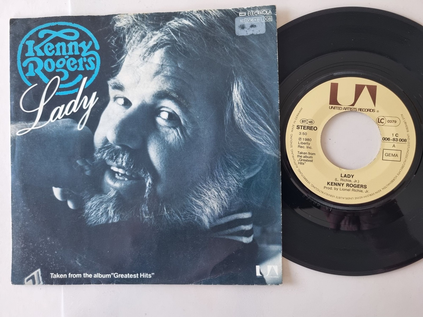 Kenny Rogers - Lady / Sweet Music Man 7'' Vinyl Germany