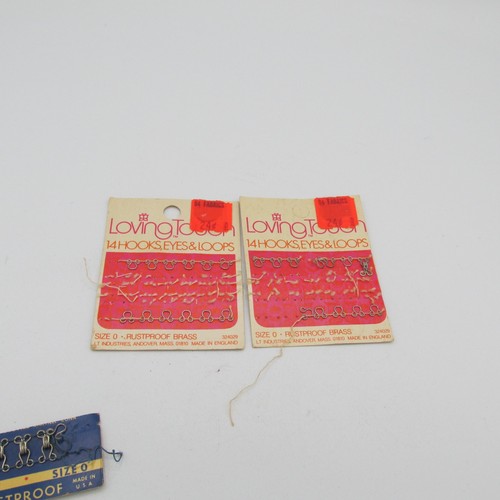 Vintage Prims Haken & Ösen und Schlaufen Stck 14 Größe 3 alle Messing rostfrei Clinton - Bild 2 von 6