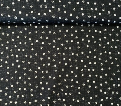 Wilmington Prints Baumwollstoff Feeline Good Katzenpfoten Katze schwarz weiß 1m