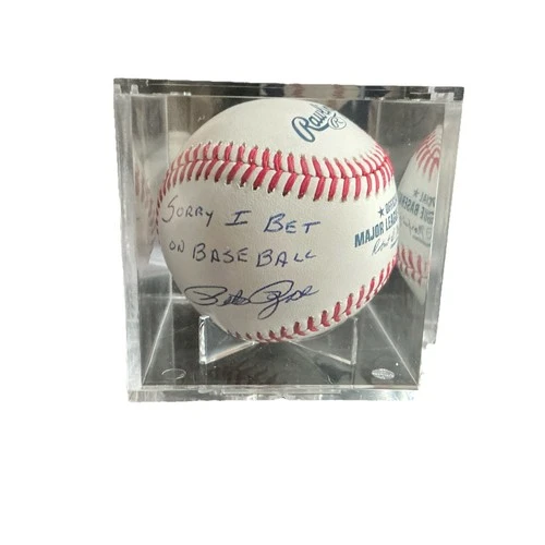 Pete Rose Signed Baseball With “Sorry I bet on Baseball” Inscription Authentic
