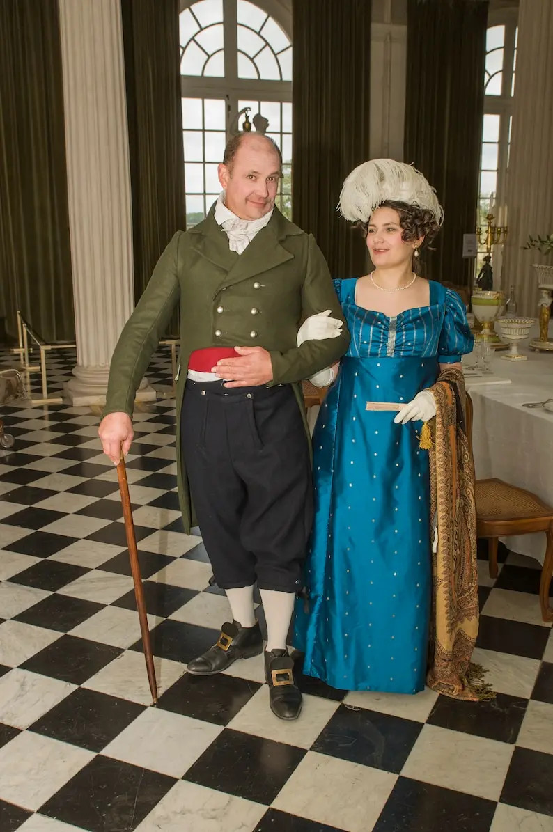 regency era formal dresses Empire Ball Dress 1810 Dress Medieval Vintage Jane Austen Dress space