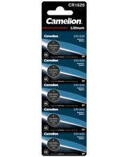 5 CAMELION CR1620 BATTERIES LITHIUM 3V COIN CELL DL1620 ECR1620 5BL EXP 2033 NEW