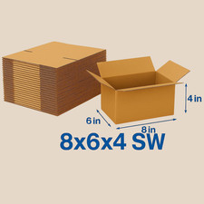 50 Pack 8x6x4 32ECT Corrugated Shipping Boxes Cardboard Mailing Packing Cartons