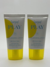 Lot of 2 New  Sealed Supergoop PLAY Mineral Lotion SPF 50 Sunscreen 1 oz 9/26