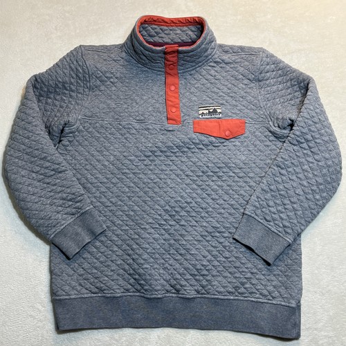 Patagonia 40th Anniversary Diamond Quilted Snap T Pullover Gray Women’s Size L - Picture 1 of 11
