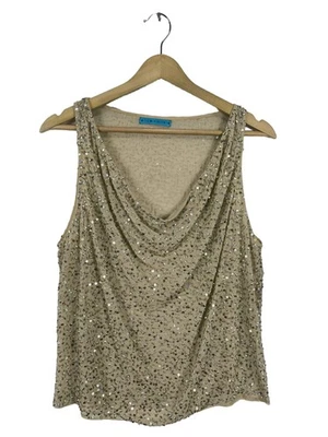 ALICE + OLIVIA Blouse sans manche Dames Blouse T EU 42 doré élégant - Photo 1/4