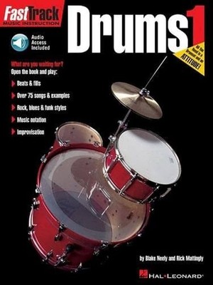 FastTrack Drums Method Book 1 | Beginner Drum Lessons Songbook with Online A...