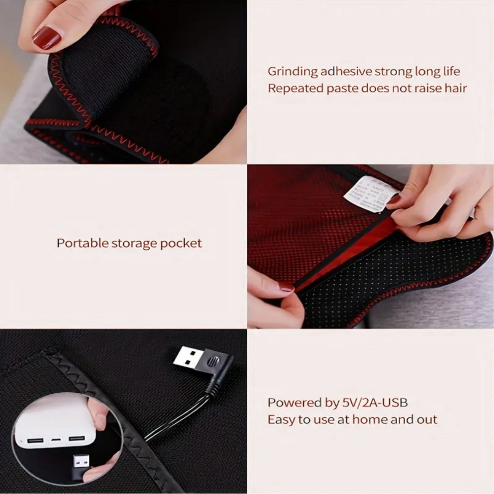 Electric Heating Pad Wrap for Knee Arm Leg Brace Heated Warmer Joint Pain Relief