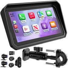 2026 6" Ultra-Bright Motorcycle Carplay HD Waterproof Touchscreen Wireless BT