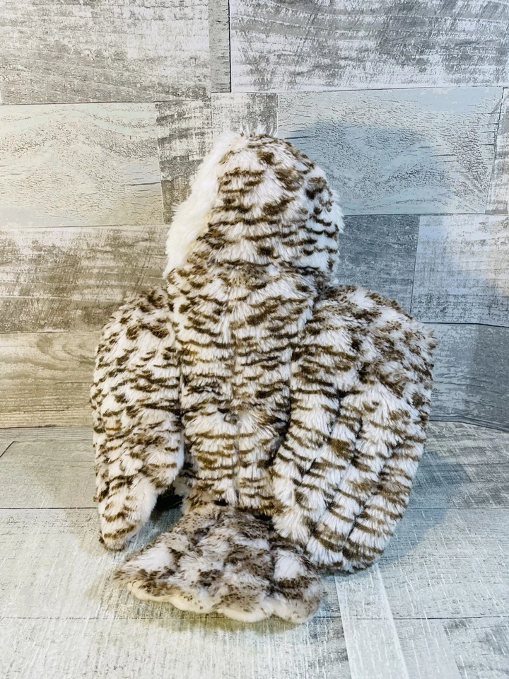Juguete de peluche Wild Republic Snowy Owl 12" blanco marrón moteado limpio Foto 2 de 4