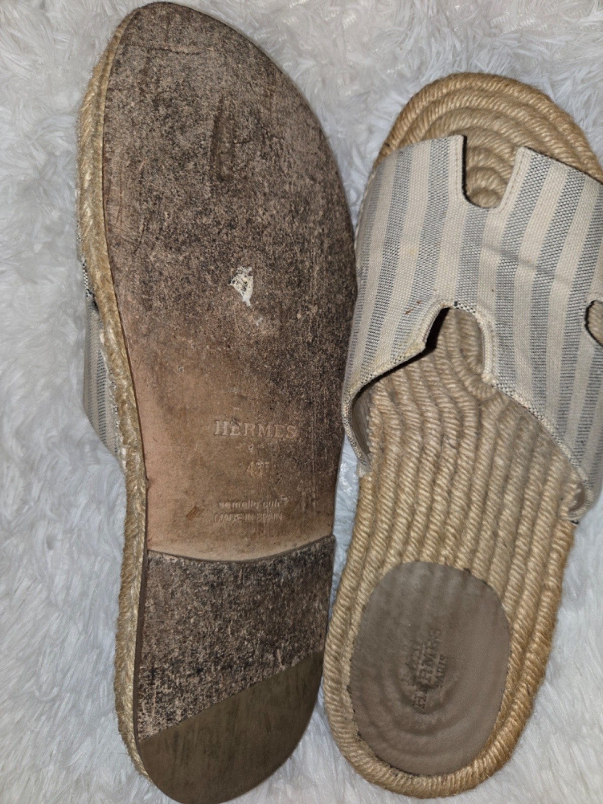 Men Shoes Hermès Antigua Canvas Espadrilles Size 10 multicolor thumbnail 5