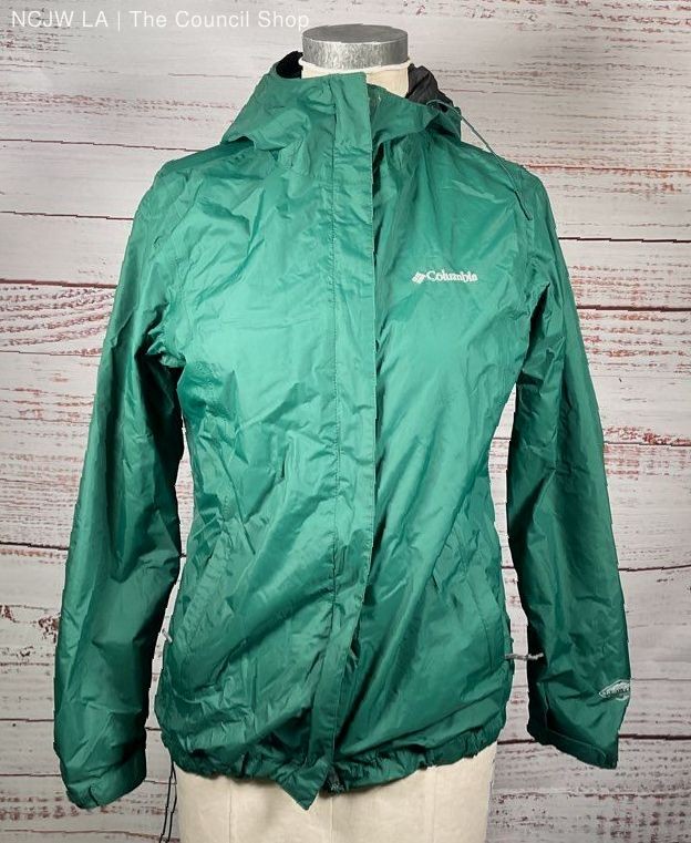Columbia Nylon Arcadia II Rain Jacket Green M