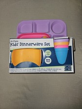Your Zone 24 Piece Kids Dinnerware Set Dishwasher And Microwave Safe Brand New