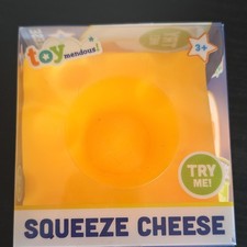 Toymendous Squeeze Cheese Squishy Gel Squeeze Toy, Yellow, Ages 3 470385