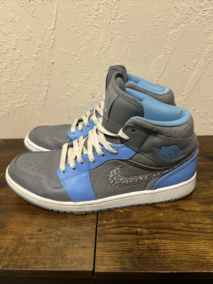Nike Air Jordan 1 Retro Mid Phat UNC Azul Gris Para hombres Talla 10 GOTEO 💦💦 Foto 2 de 4