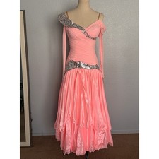 NWT Chrisanne Princess Pink Ballroom Dance Dress Standard Smooth XS/S