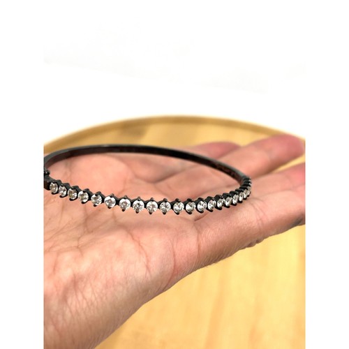 VTG 925 Sterling Silver Hinged Cuff Bracelet 11 grams - Picture 11 of 22