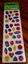 Vintage Sandylion Prismatic Gemstone Birthstone stickers NEW Sealed pack