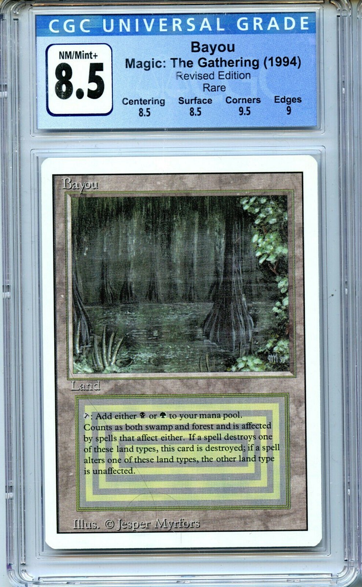 MTG Bayou Badlands デュアルランド MTG Revised Dual Land Bayou CGC 8.5 NM-MT+ Card Magic The