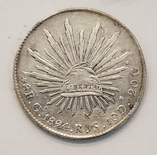 8 Reals 1894-G Mexico Ag Xf/au | eBay