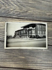 Vintage Black & White Photograph Of Historic Building On Glossy Paper